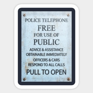 TARDIS Door Plate Sticker